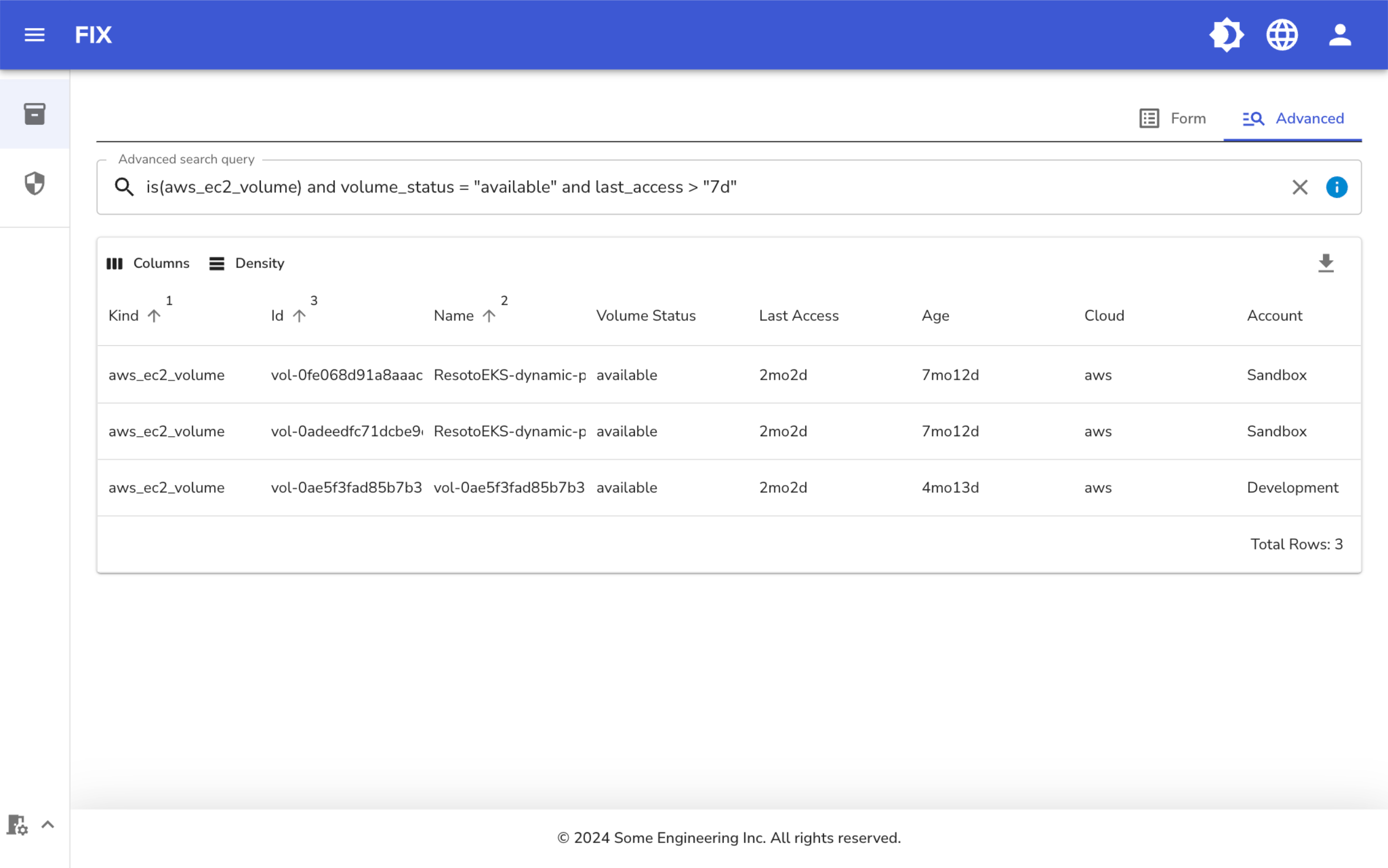 Inventory Search Advanced